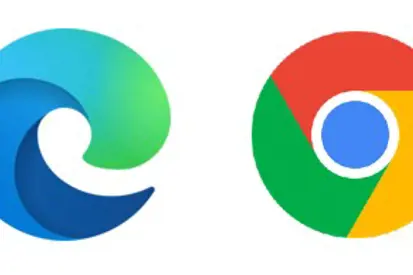 Logo Microsoft Edge og Google Chrome